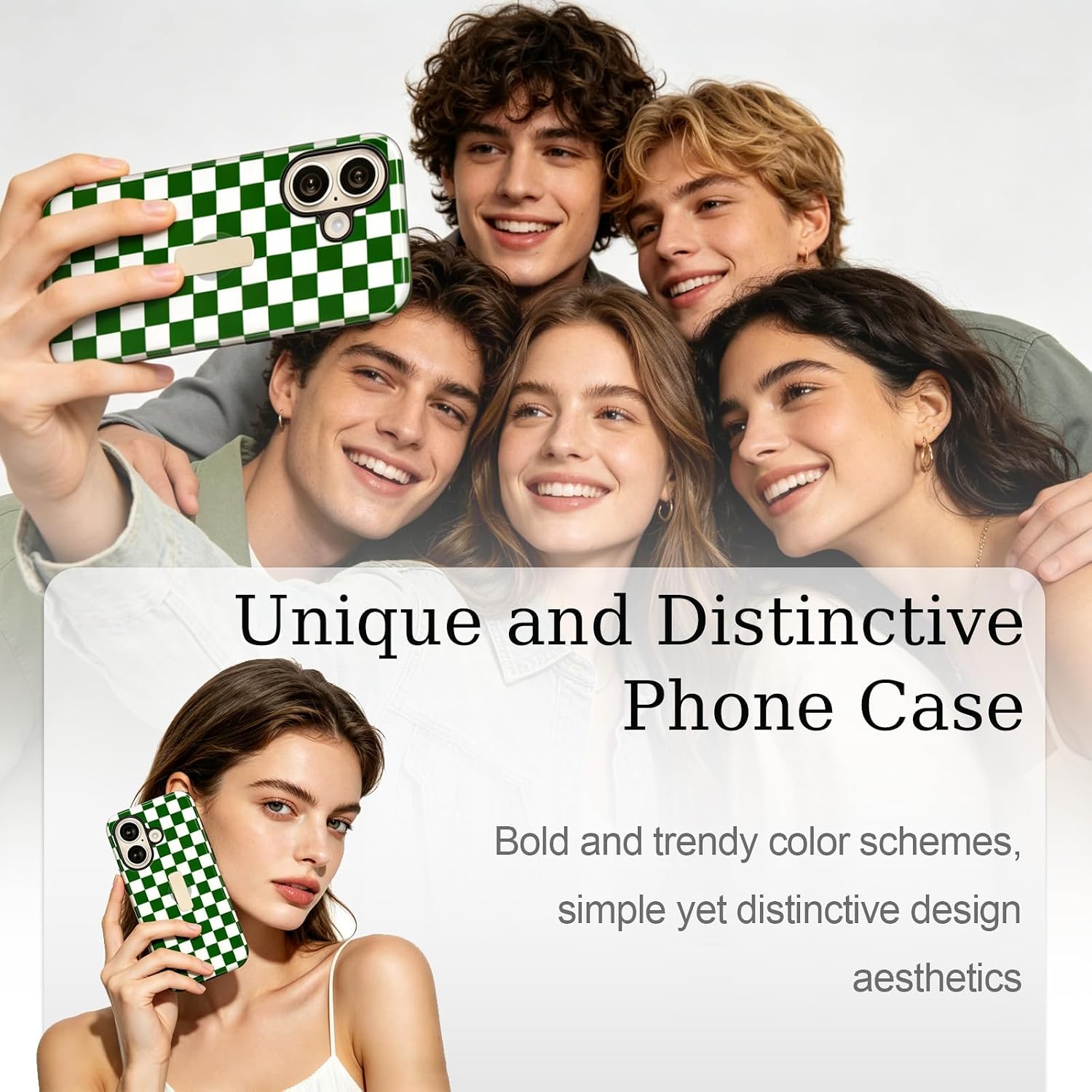 Detalle 2 de iPhone 16 Case with Checkerboard Kickstand