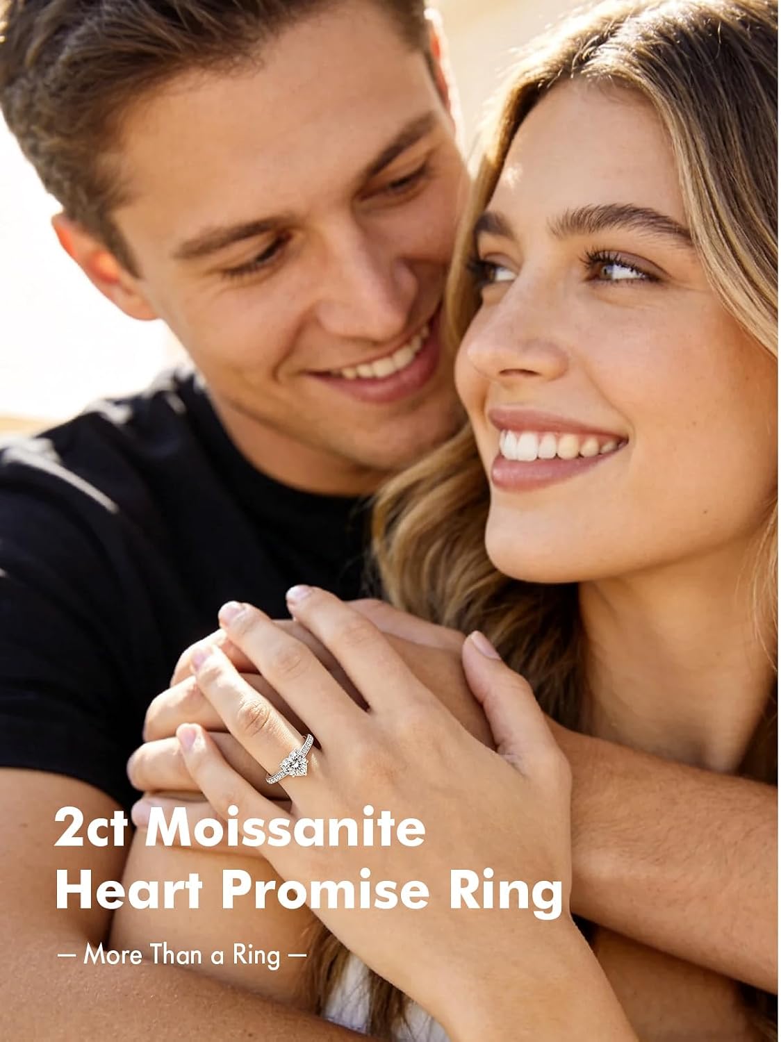 Detalle de MystiqueMark Heart-Cut Moissanite Ring, Sizes 5–10