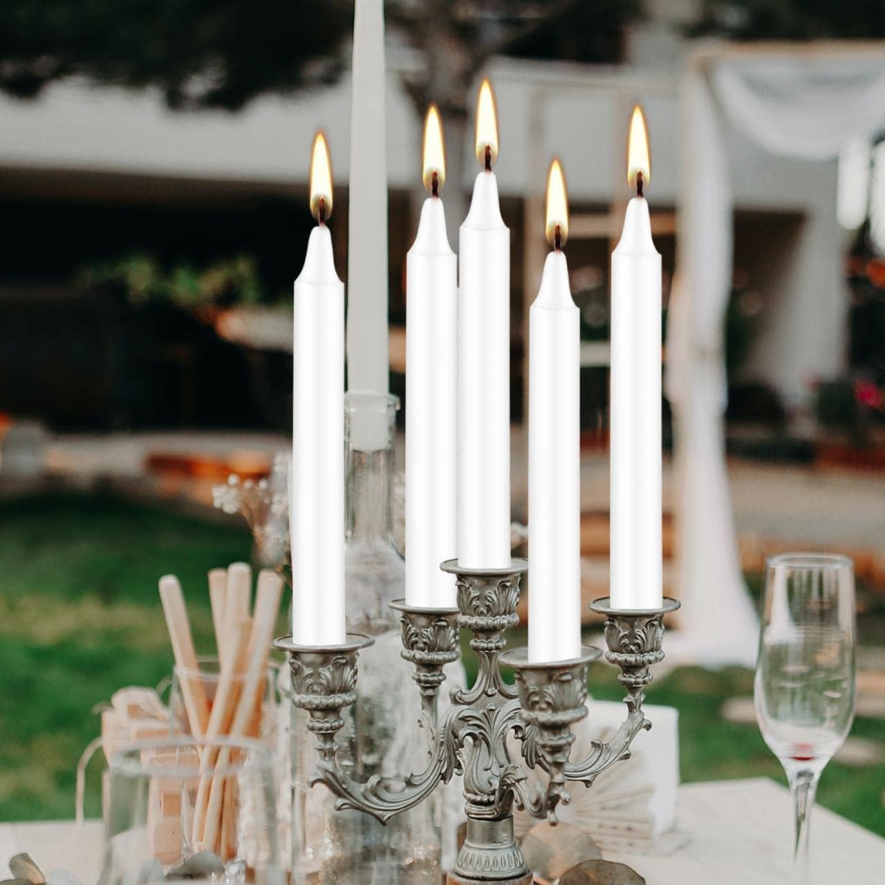Detalle 2 de YOROXRG 40 Mini White Candles, 4-Inch