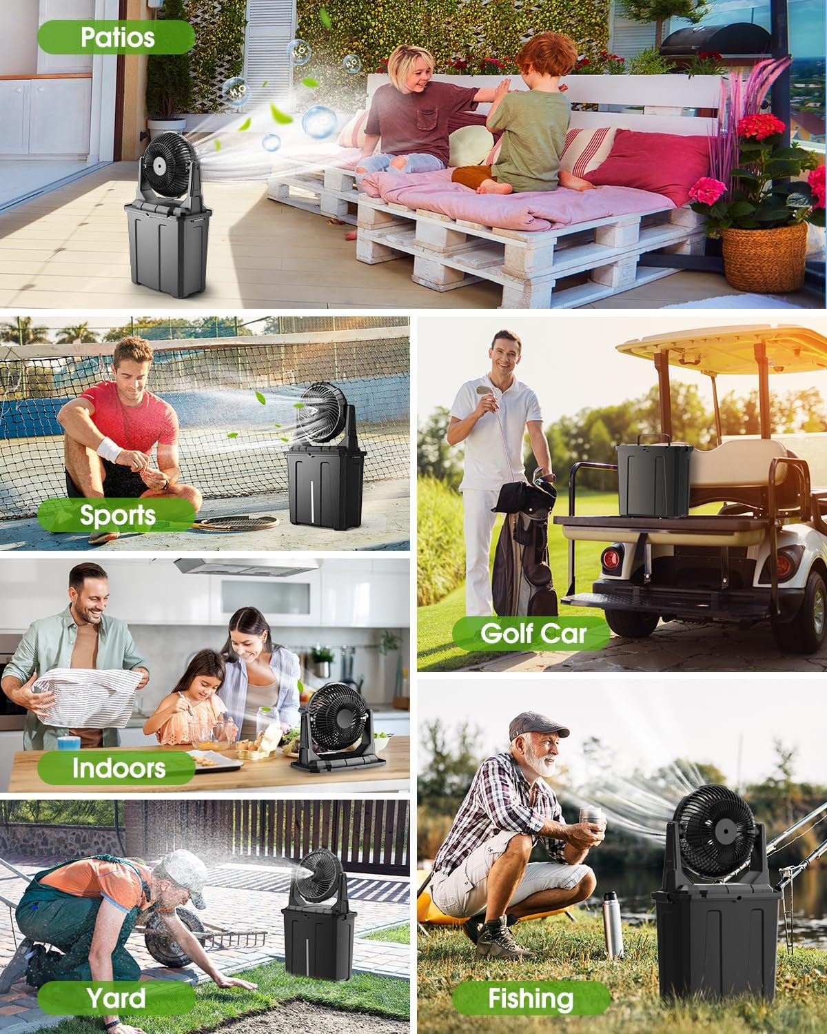 Thumbnail 6 de Ausic Portable Misting Fan: 9L Outdoor Mist Fan for Hot Days