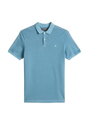 Detalle de Marc O’Polo Polo-Shirt kurzarm mit Stretch – Shaped Fit, Murphy Marine, 3XL