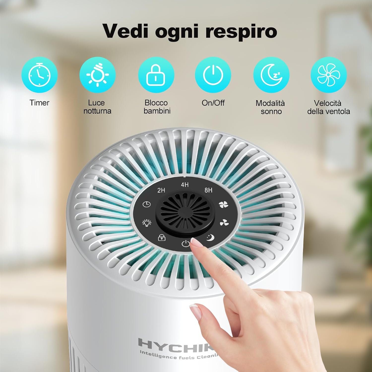 Detalle 2 de Purificatore HEPA Filtra 99,97% 🌬