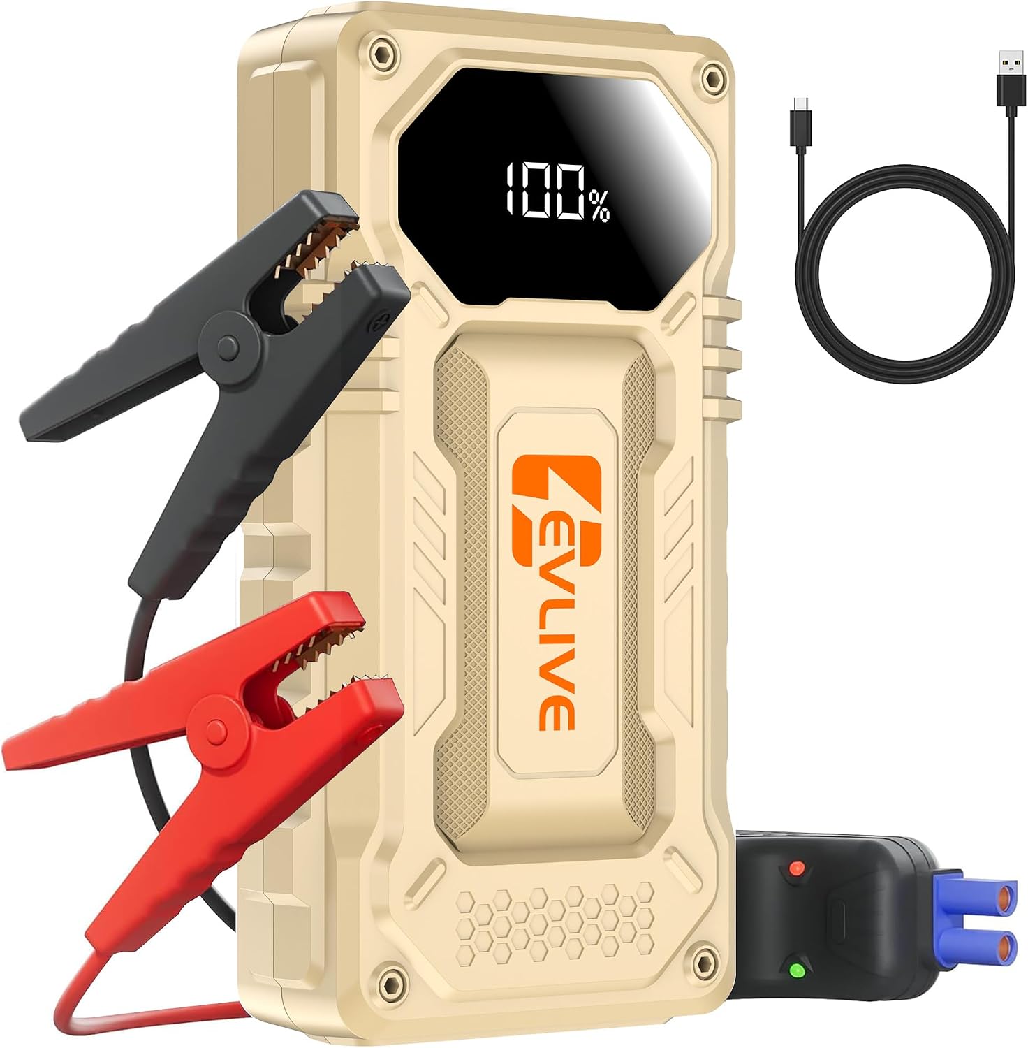 Detalle de EVLIVE 2000A jump starter for 12V cars