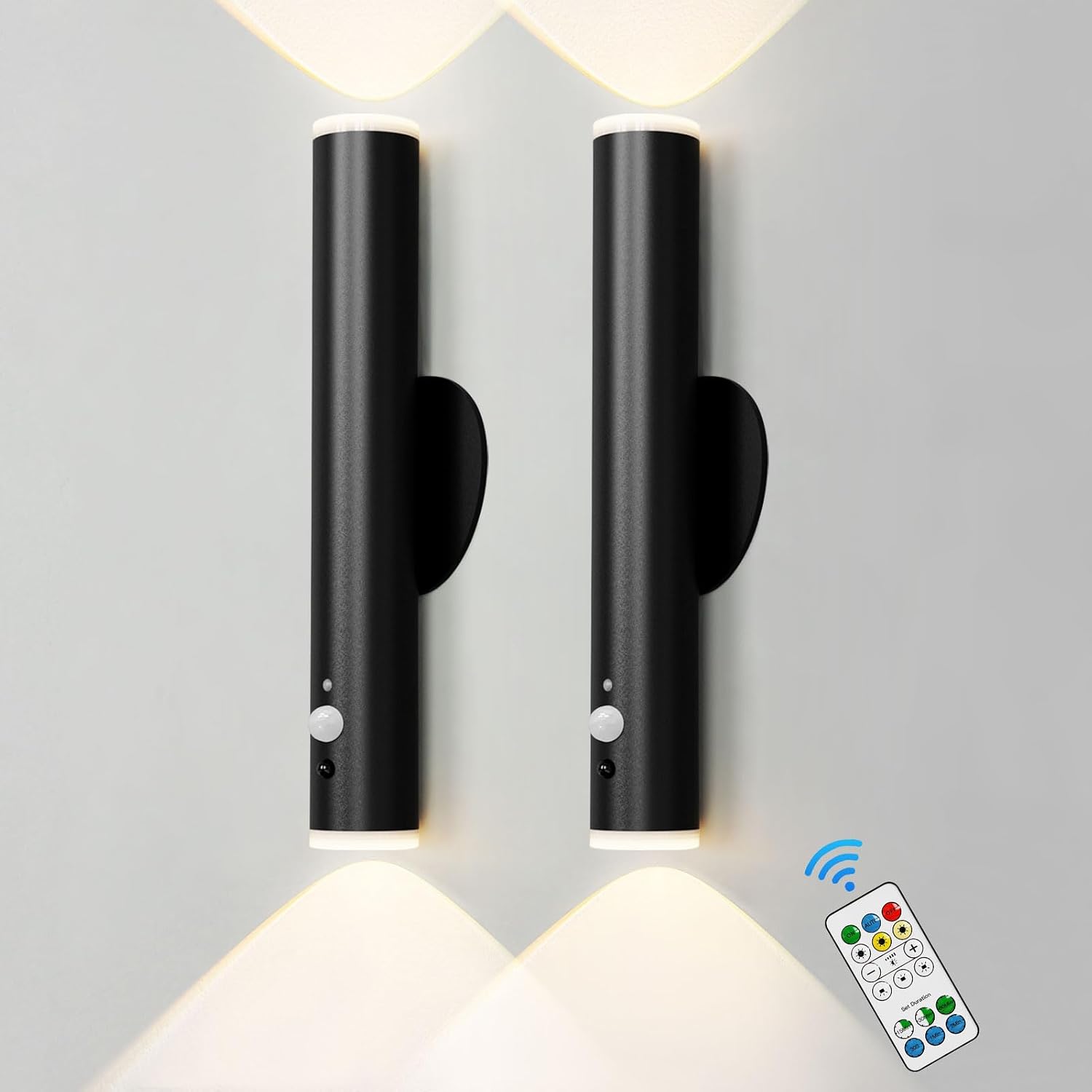 Detalle de HARPER LIVING 1421B Rechargeable LED Wall Lights, Motion Sensor, Set of 2