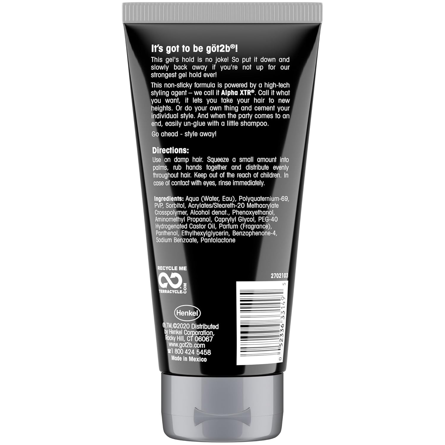 Detalle de got2b Ultra Glued Invincible Styling Gel Set – Ultra Hold with Alpha XTR Technology (2 Tubes + Travel Size)