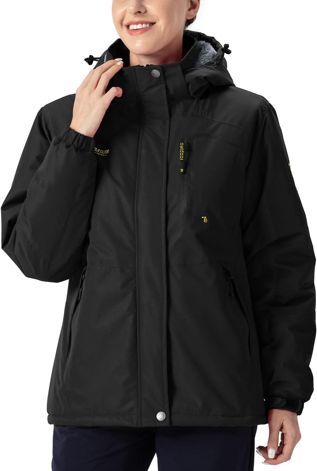 Thumbnail 6 de Rdruko Women's Outdoor Ski Jacket, Waterproof Windproof Fleece with Hood