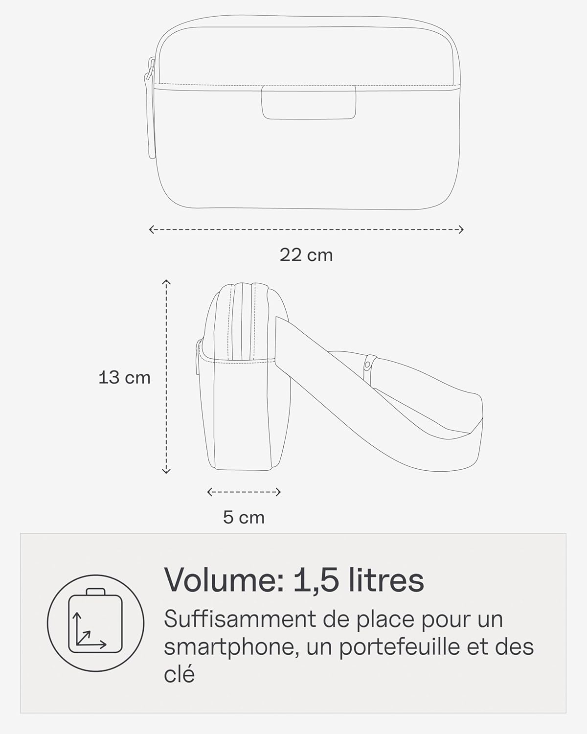 Thumbnail 6 de Kapten & Son Sac banane Bergen Sandstone 0,8 L – sac banane femme & homme beige, crossbody compact