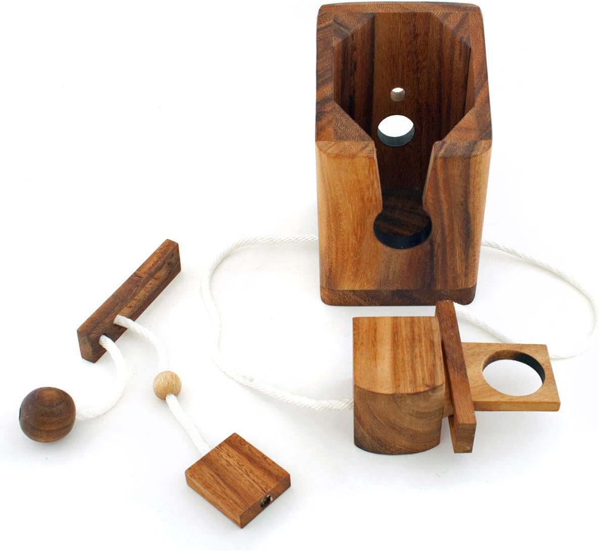 Thumbnail 4 de Flaschen-Tresor: Flaschen-Puzzle Knobelspiel aus Holz – Geduldsspiel mit Lösung