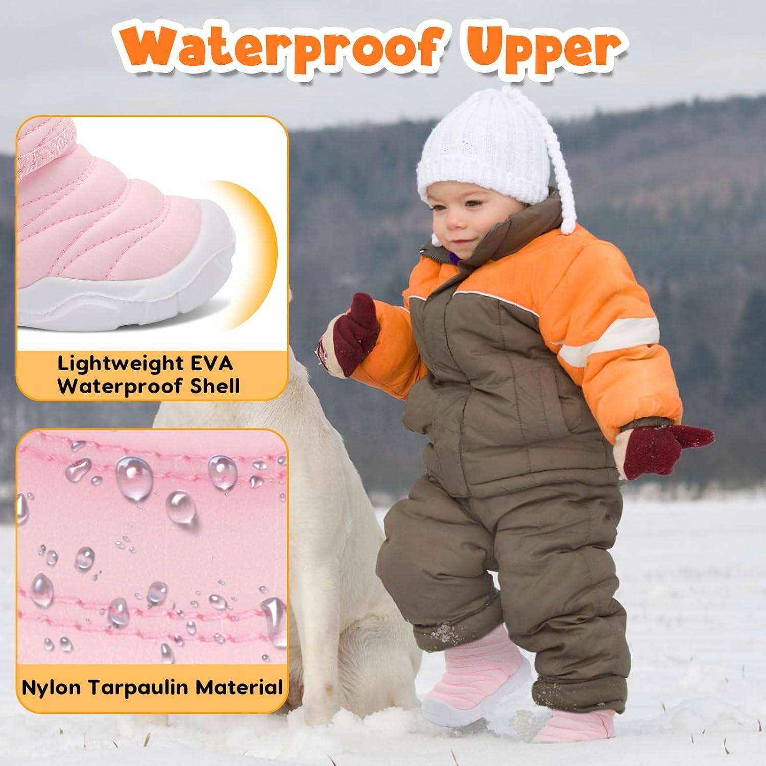 Thumbnail 4 de BARERUN Baby Boots with Faux Fur
