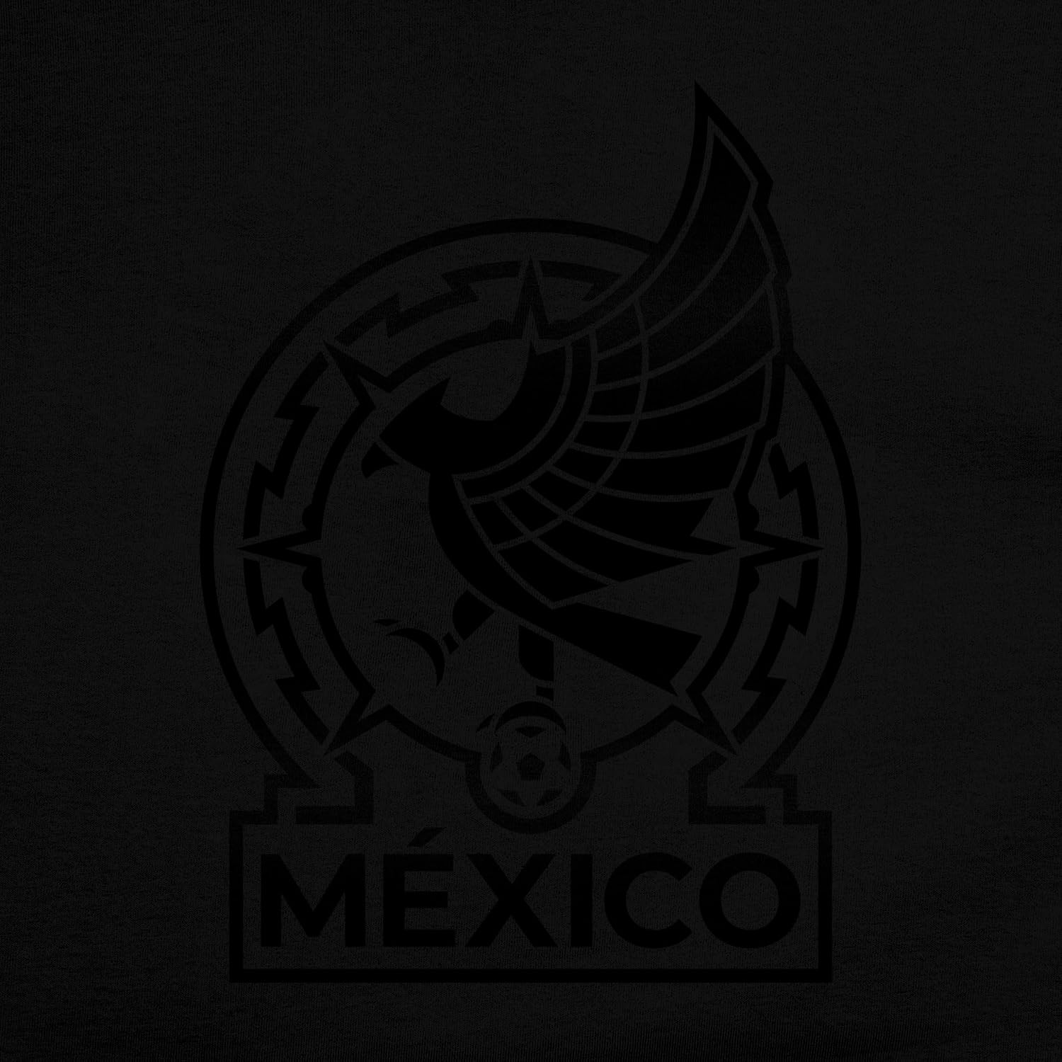 Detalle de Icon Sports Soccer Blackout Hoodie for Mexico National Team (Officially Licensed) – Unisex Long Sleeve Hooded Sweatshirt