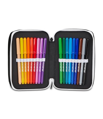 Detalle de Seven Juventus Astuccio 3 Zip: astuccio con tre scomparti e kit completo per scuola elementare e media