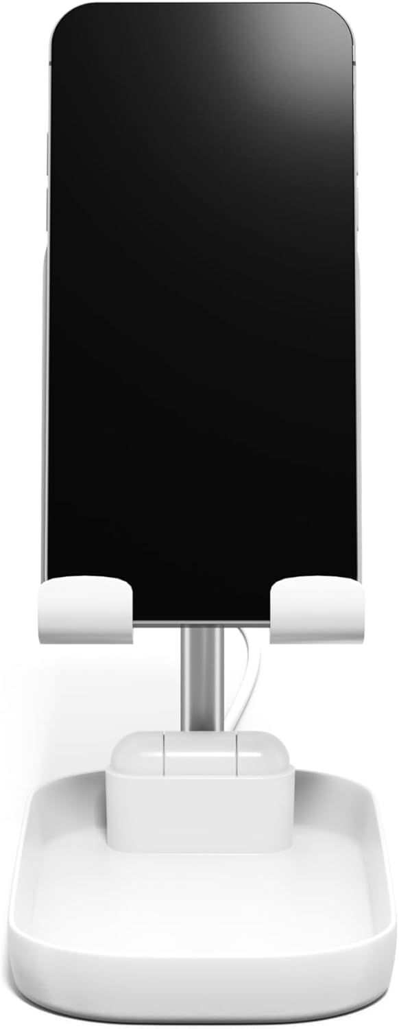 Thumbnail 1 de KODAK Support de charge sans fil Qi 10W avec hauteur réglable et support de téléphone – Blanc