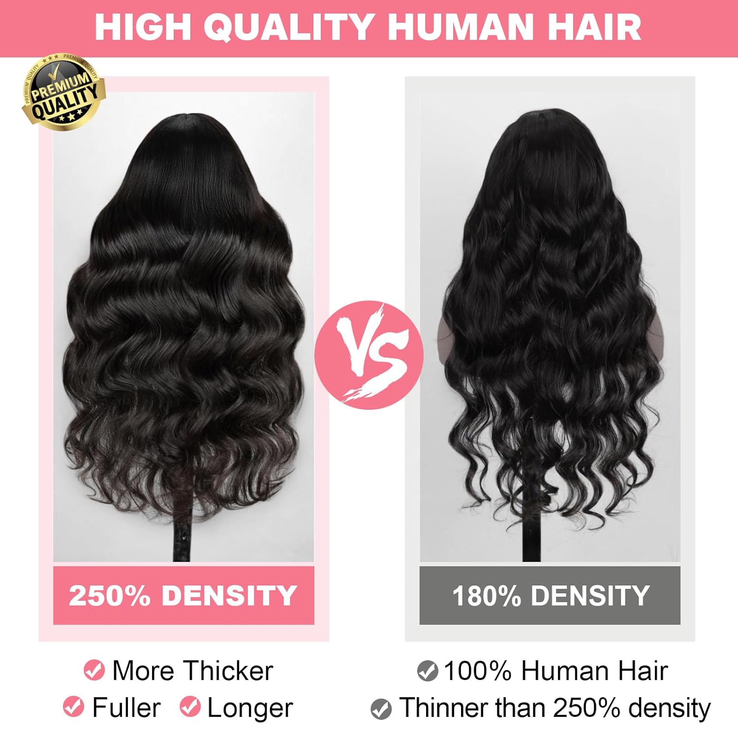 Thumbnail 3 de 13x6 Body Wave Lace Front Wig (Human Hair) 12A, 250% Density, 30 Inch HD Lace Frontal, Glueless