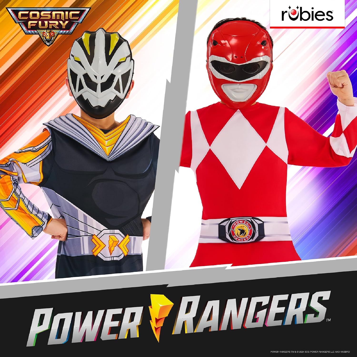 Thumbnail 4 de Rubie's Power Rangers Cosmic Fury Red Ranger Costume