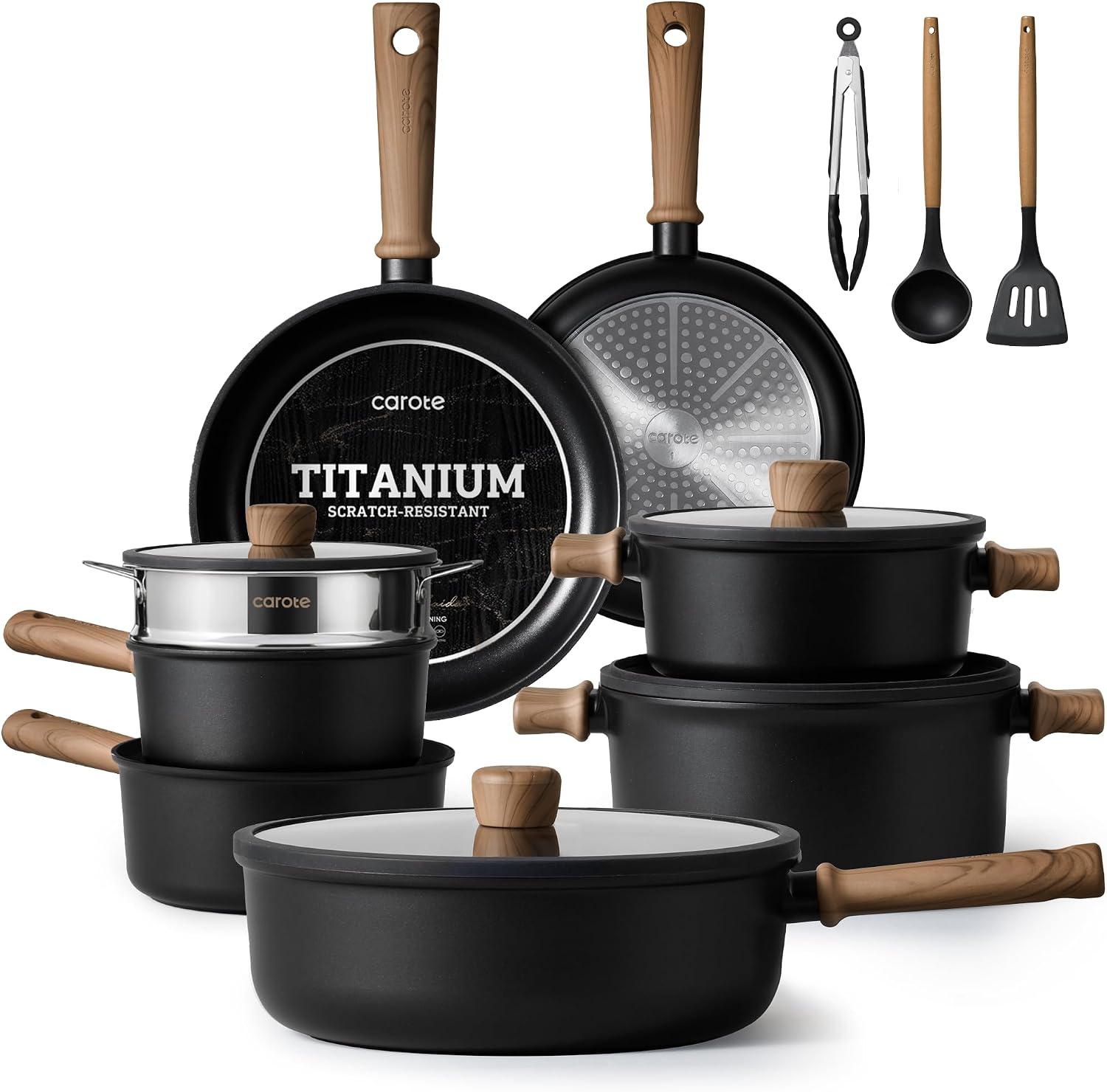 Detalle de CAROTE 16-Piece Nonstick Cookware Set