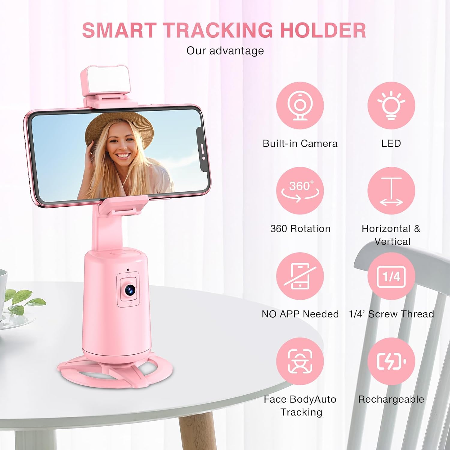 Thumbnail 4 de Jiangler Auto Face Tracking Tripod 360° Rotating Stand