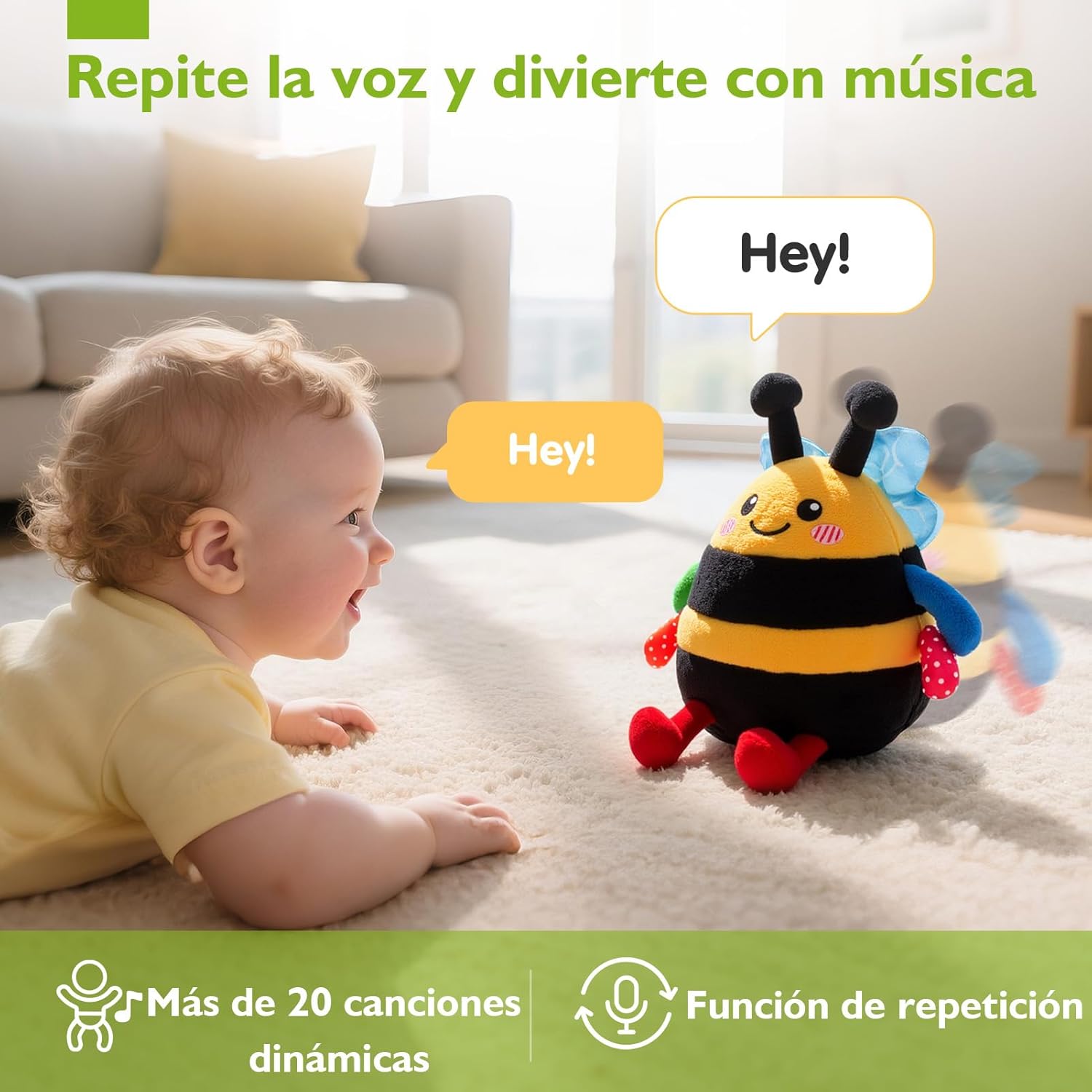 Thumbnail 2 de hahaland Abeja Bailarina 4 en 1 con Música y Grabación 🐝