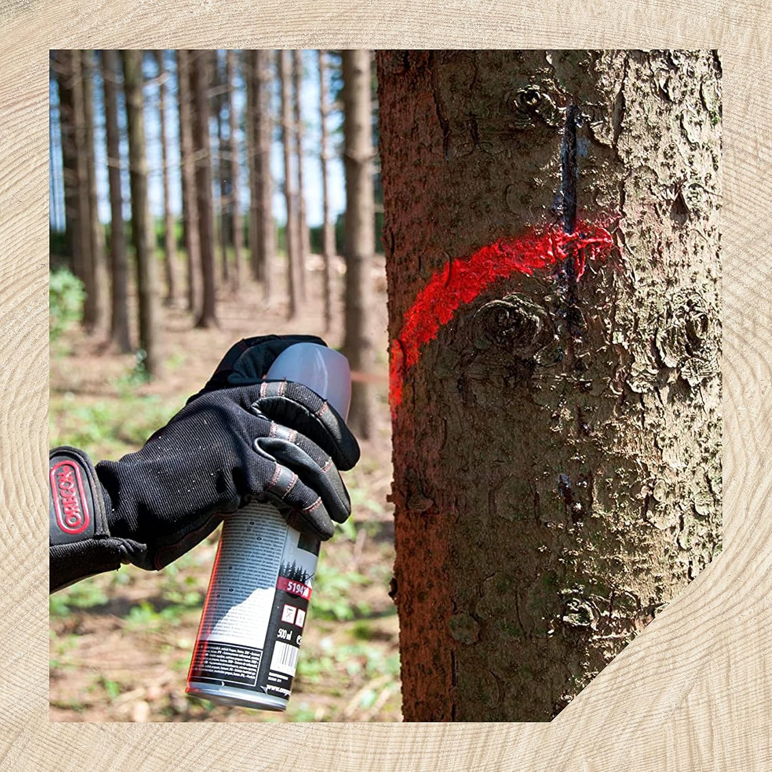 Detalle 2 de Oregon Spray Forestal Rojo Fluorescente 500ml 🌲 - Secado Rápido