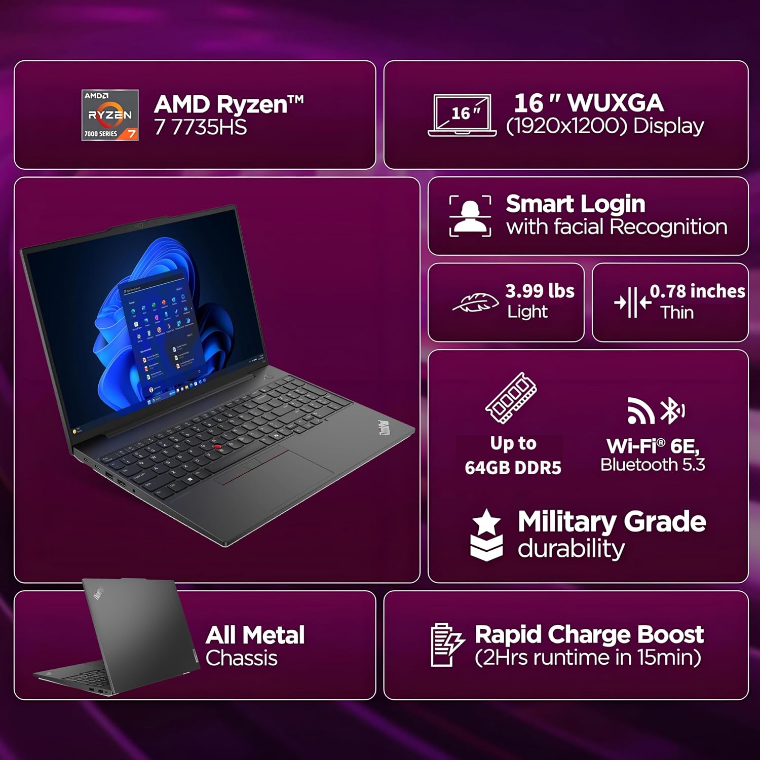 Detalle 2 de Lenovo ThinkPad E16 laptop
