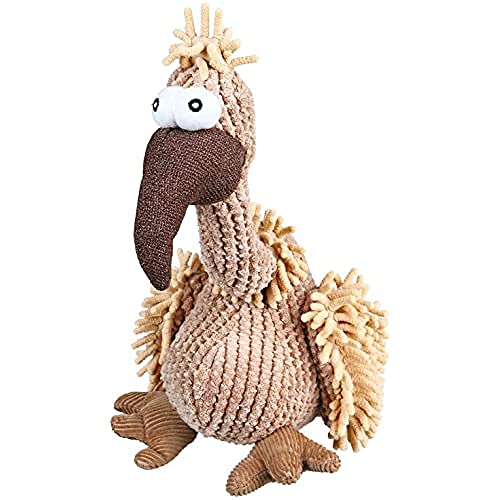 Detalle de TRIXIE Gustav el buitre peluche para perros con squeaker – 28 cm, suave y reconfortante
