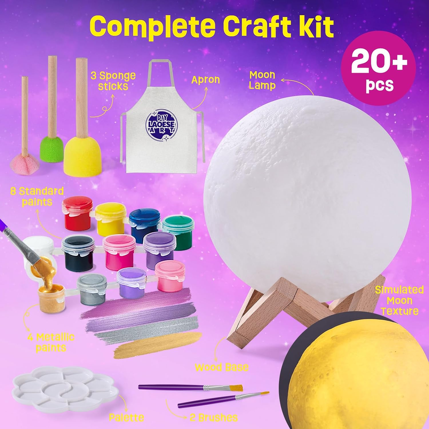 Detalle 2 de Paint Your Own Moon Lamp Kit 1 pc