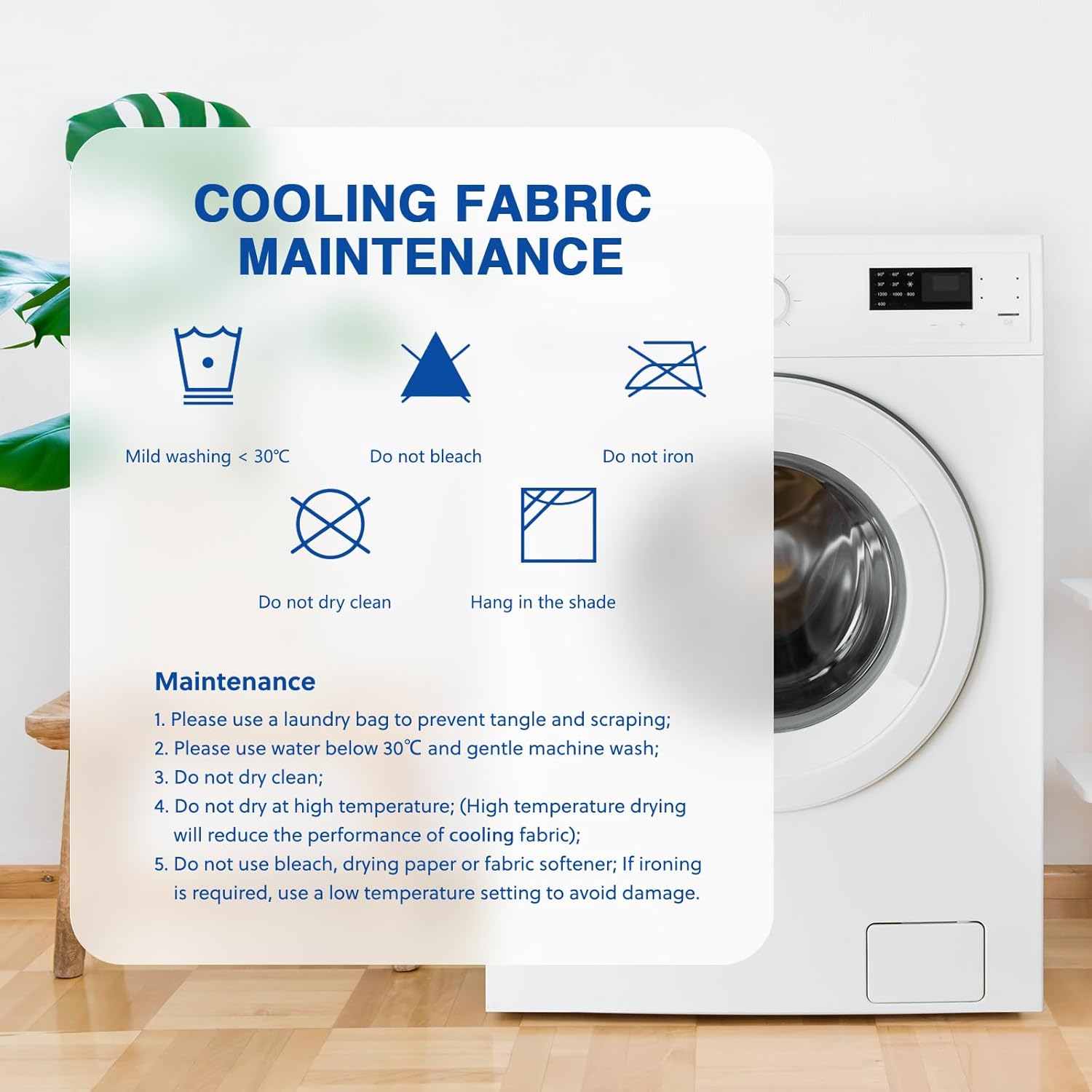 Thumbnail 4 de HOMFINE Couverture rafraîchissante d’été pour adulte Q-Max > 0,4 (270 x 230 cm) en fibres rafraîchissantes, bleu