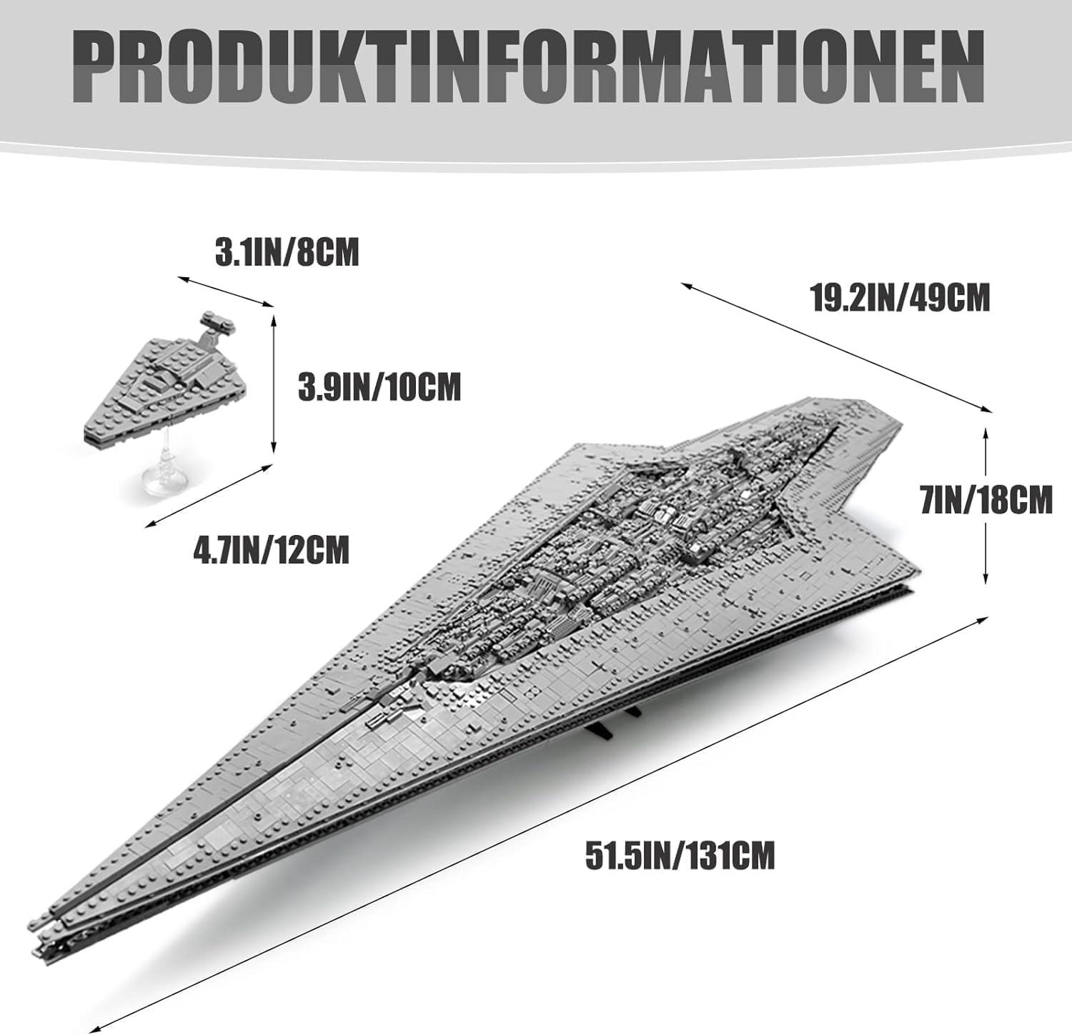Detalle 2 de SHHFWU 13134 Sternenzerstörer Technik Modell