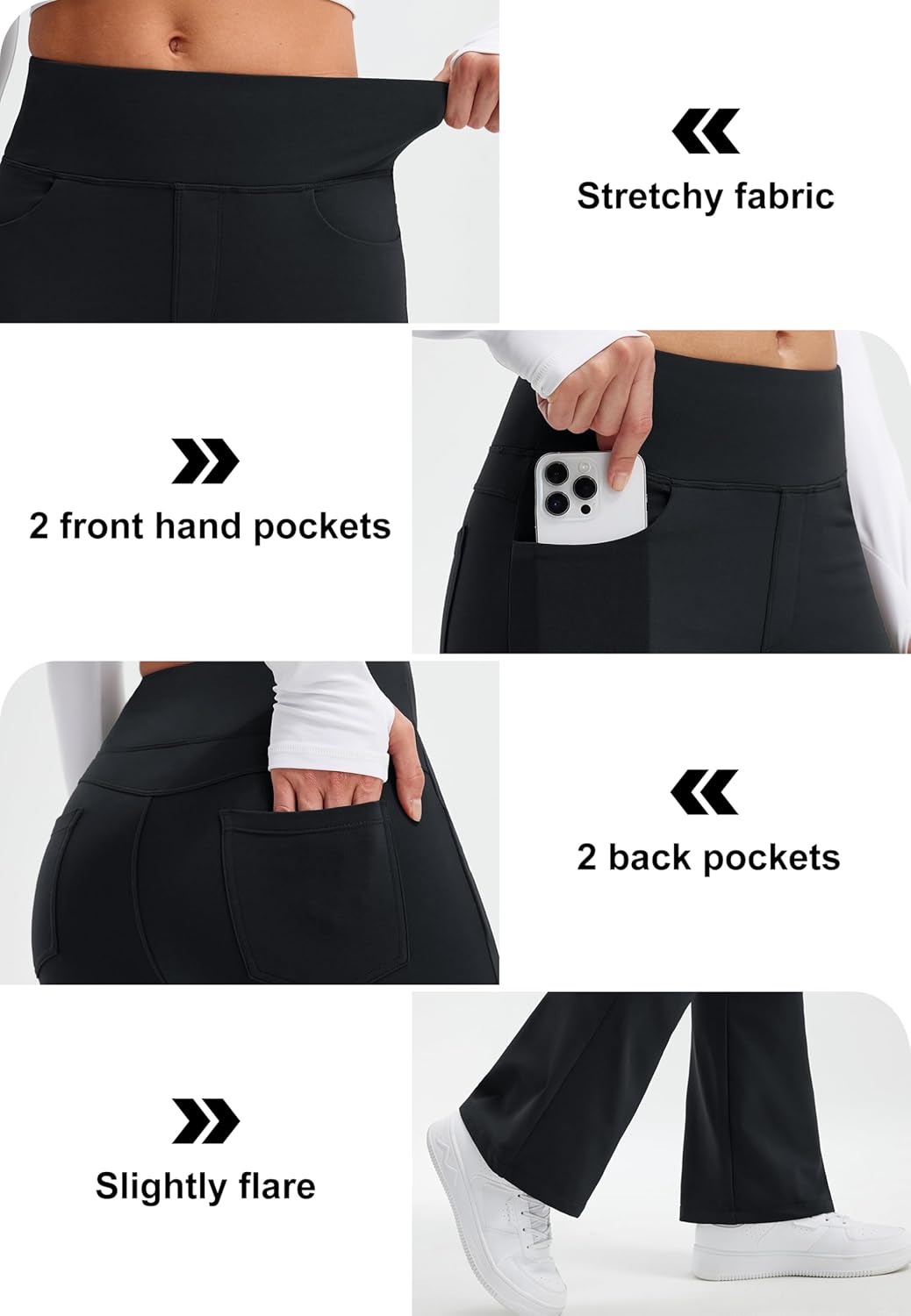 Thumbnail 4 de Libin Legging Thermique évasé pour Femme — Pantalon de Randonnée Imperméable avec Poches