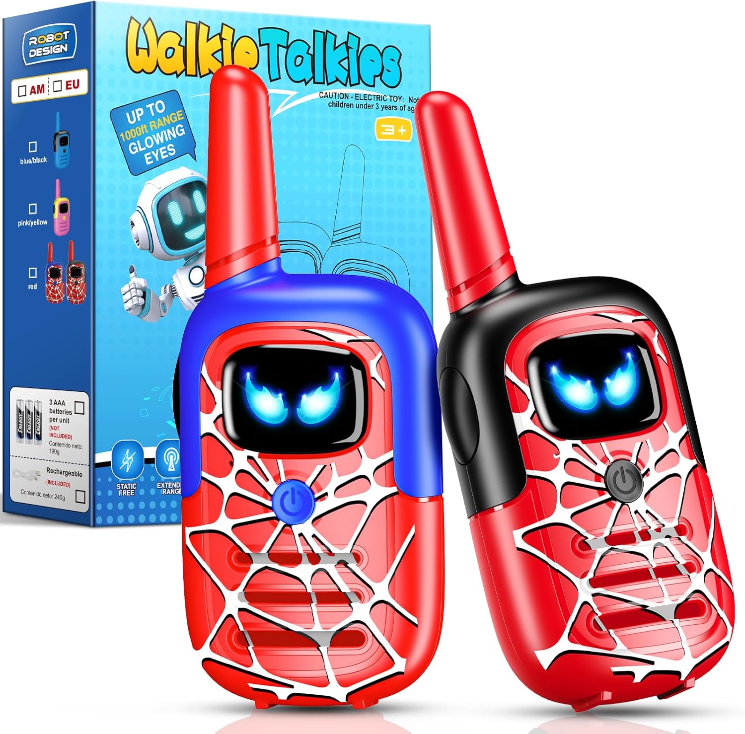 Toyokid Walkie Talkie Ragno per bambini 3–12 anni – Regalo originale