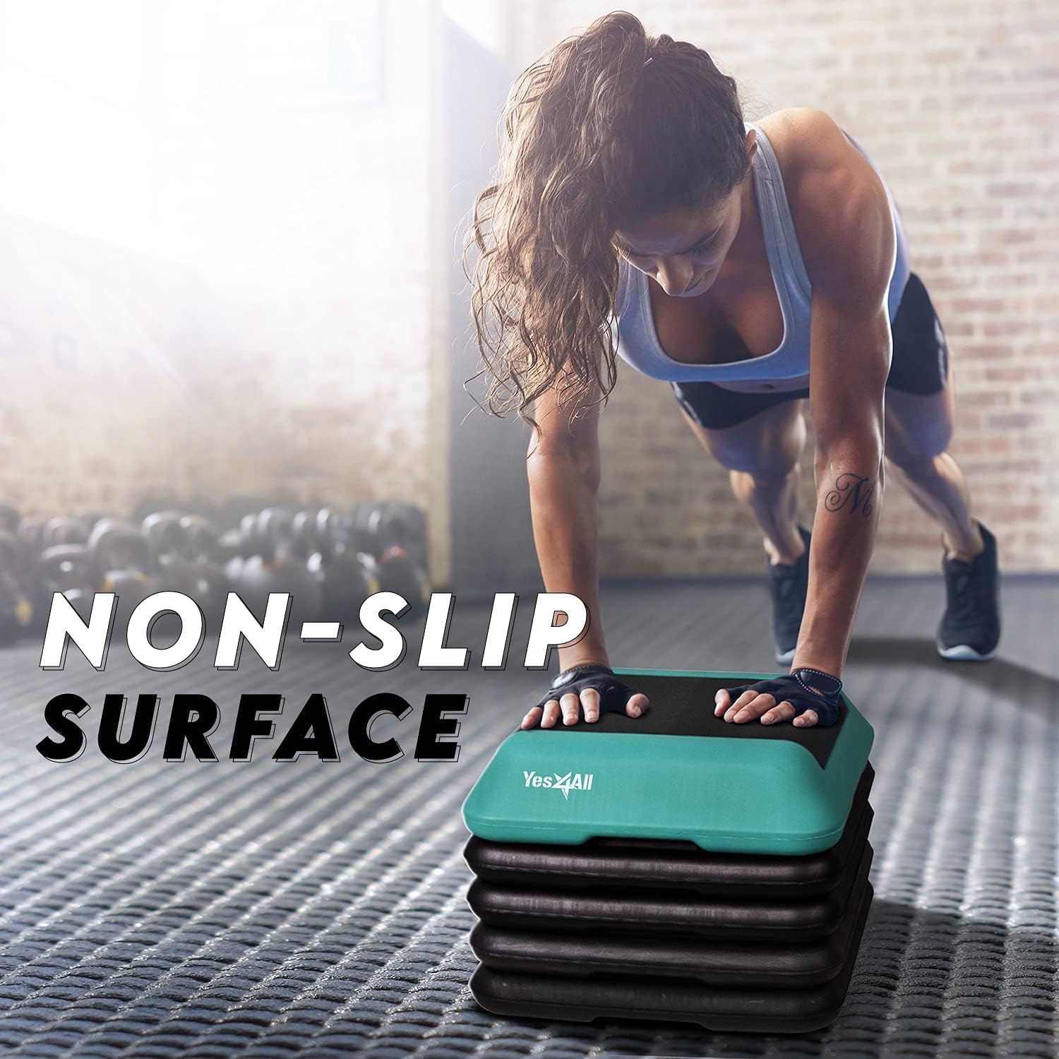 Thumbnail 3 de Yes4All High Step Platform & Stackable Risers — Adjustable 2–12 Inch Height for Cardio & Aerobic Workouts