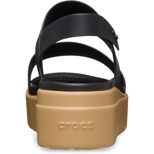 Detalle de Crocs Women Brooklyn Low Wedge – Black/Cashew (UK 3)