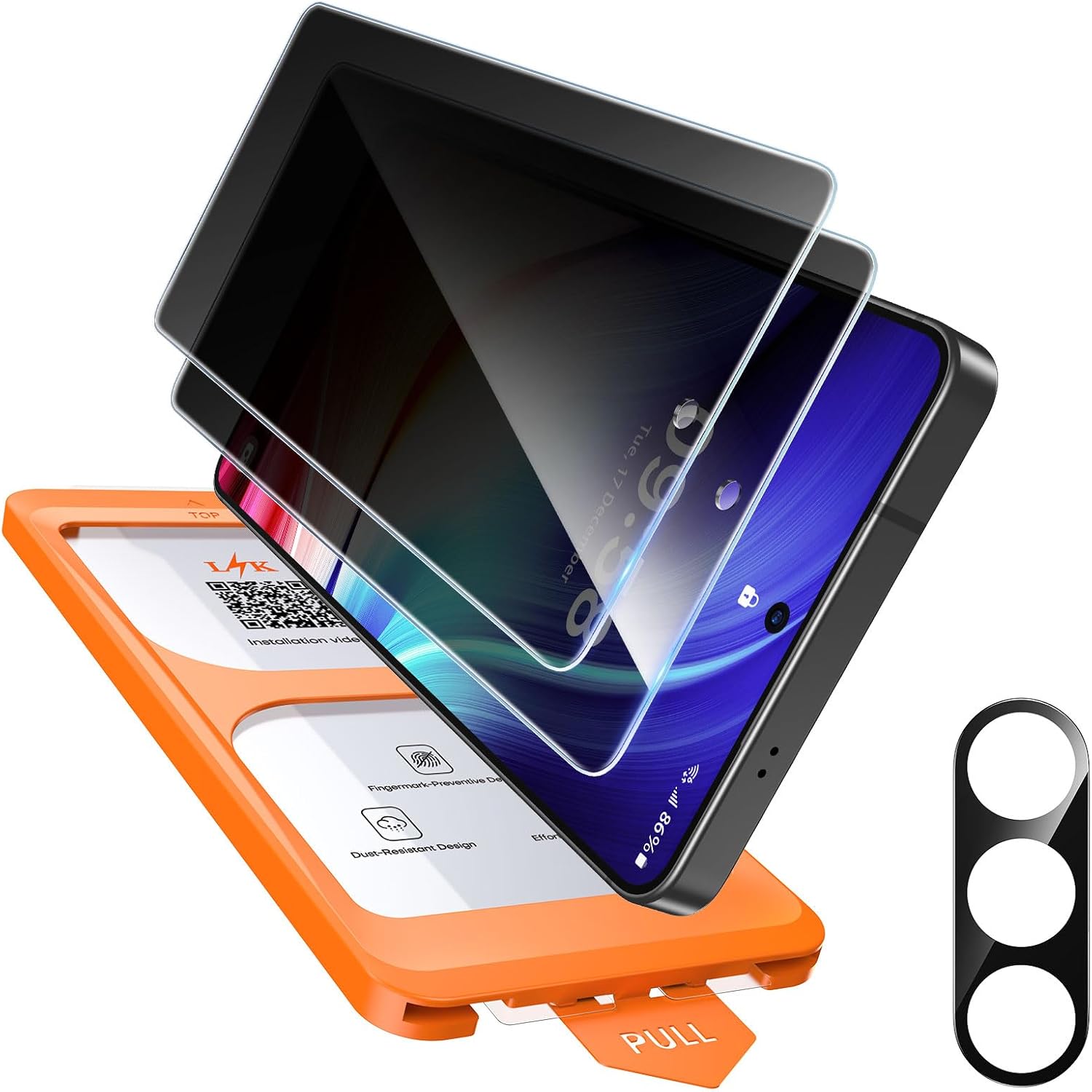 Thumbnail 6 de LϟK 3 in 1 Screen Protector for Samsung Galaxy S24 Ultra 2 Pack