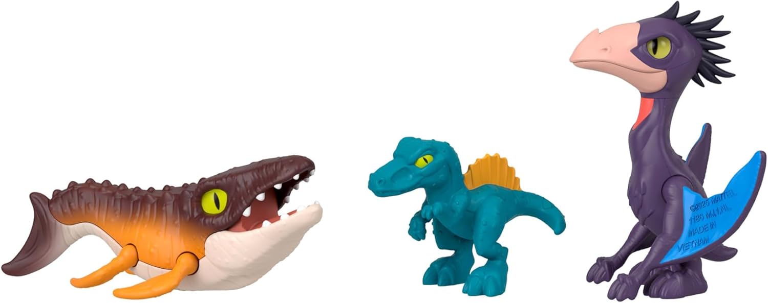 Detalle de Imaginext Jurassic World La Rinascita: Set di 6 Action Figures con Lanciatore e Accessori