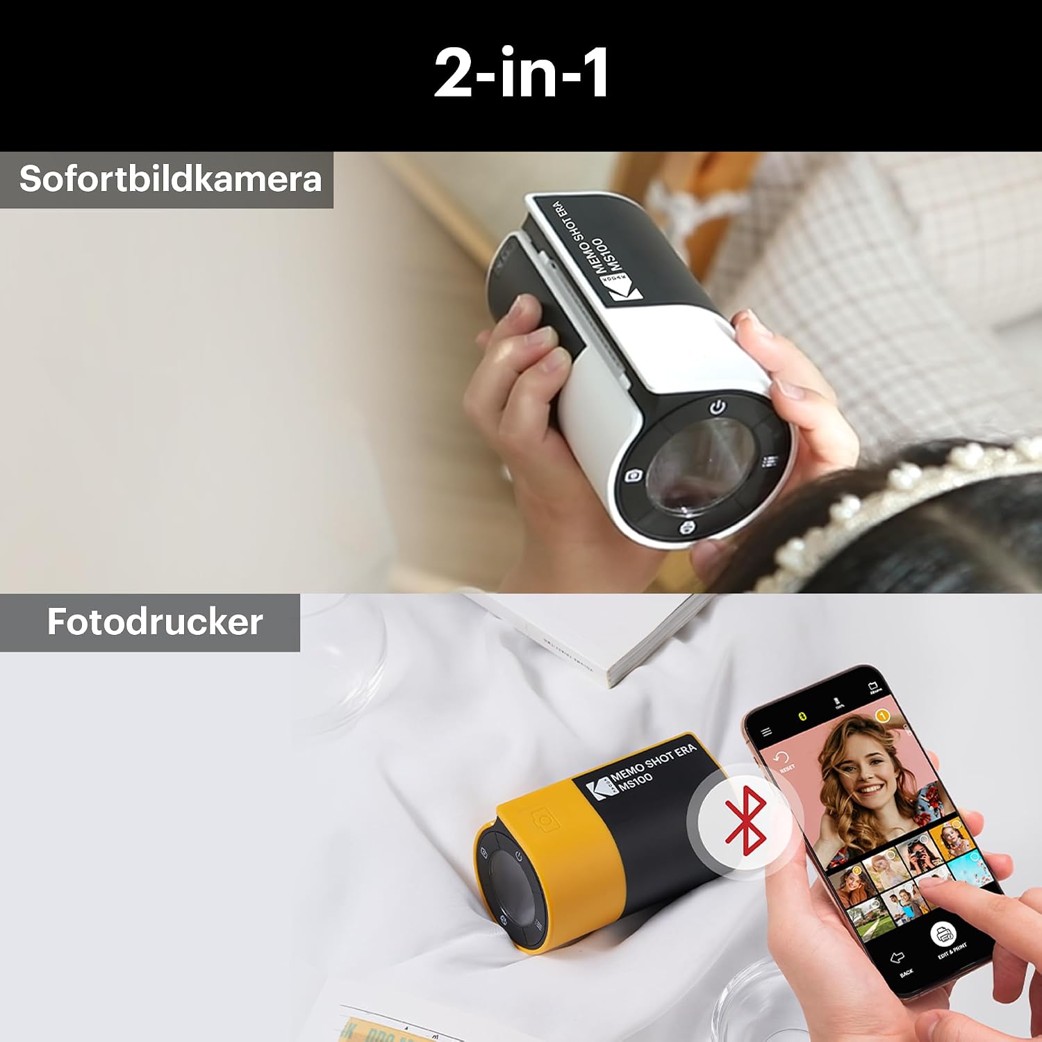 Detalle 2 de Kodak Memo Shot ERA Sofortbildkamera mit Etikettendrucker