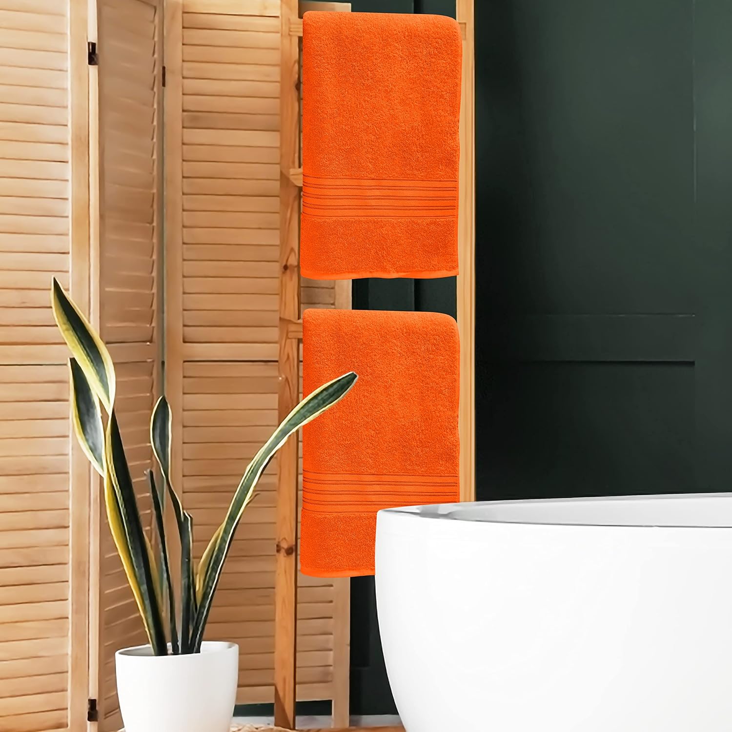 Detalle 2 de BOUTIQUO Cotton Bath Towels, 2-Pack