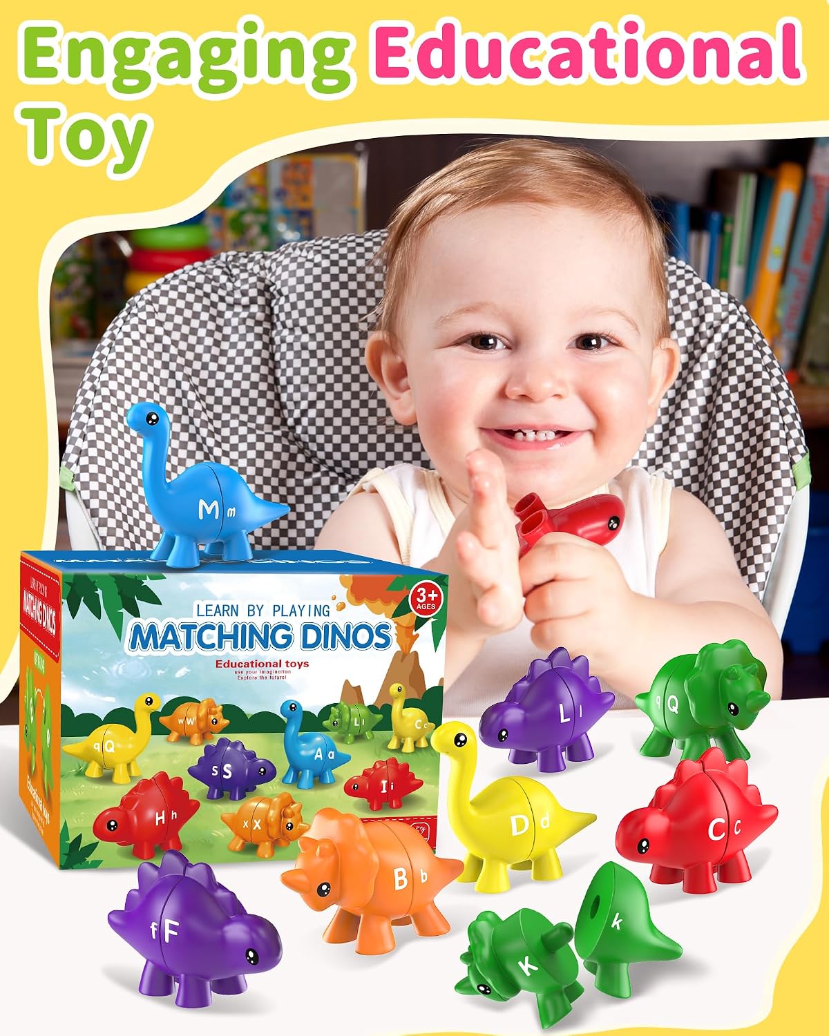 Thumbnail 3 de Walenty 26PCS Dinosaur Alphabet Toy