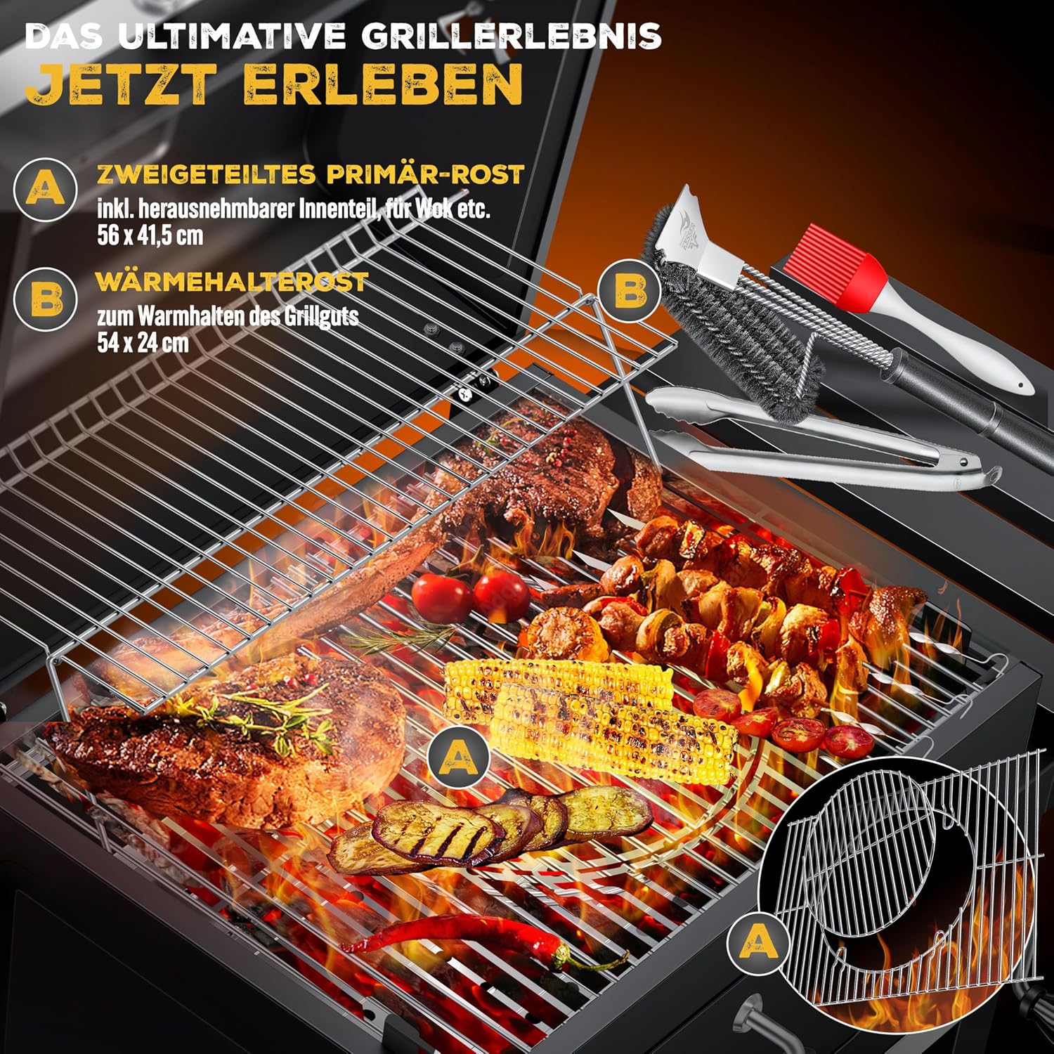 Thumbnail 3 de KESSER® Grillwagen BBQ Smoker XL