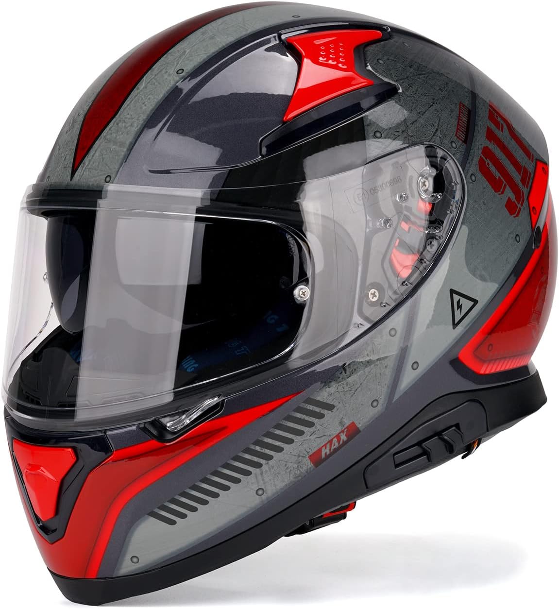 Thumbnail 5 de HAX Impulse Droid Pink Full Face DOT-Approved Motorcycle Helmet (XXL) with Dual Rear Wing, Pinlock Ready