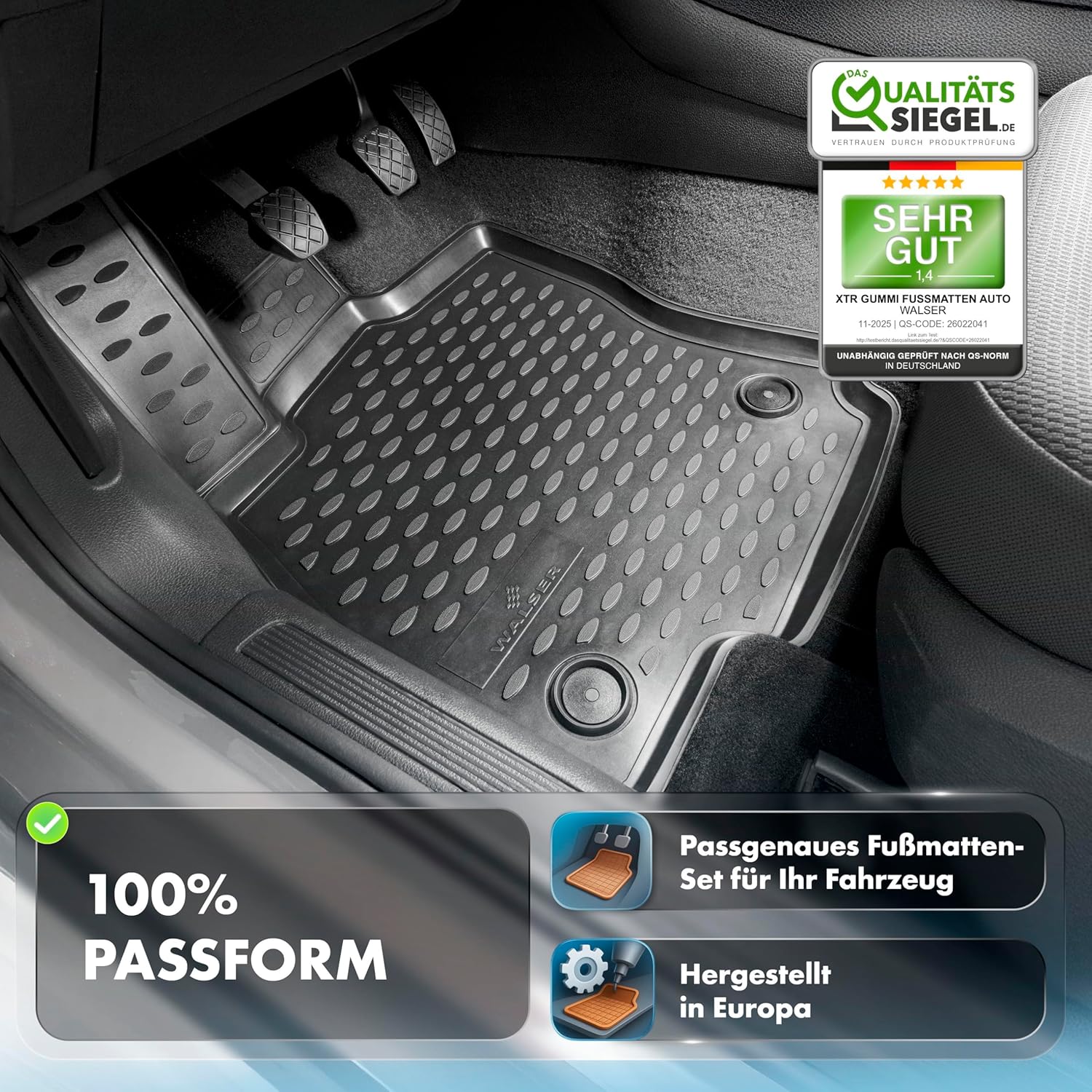 Thumbnail 1 de WALSER Tapis de sol sur mesure XTR en caoutchouc pour Renault Austral Mild-Hybrid (07/2022-auj)