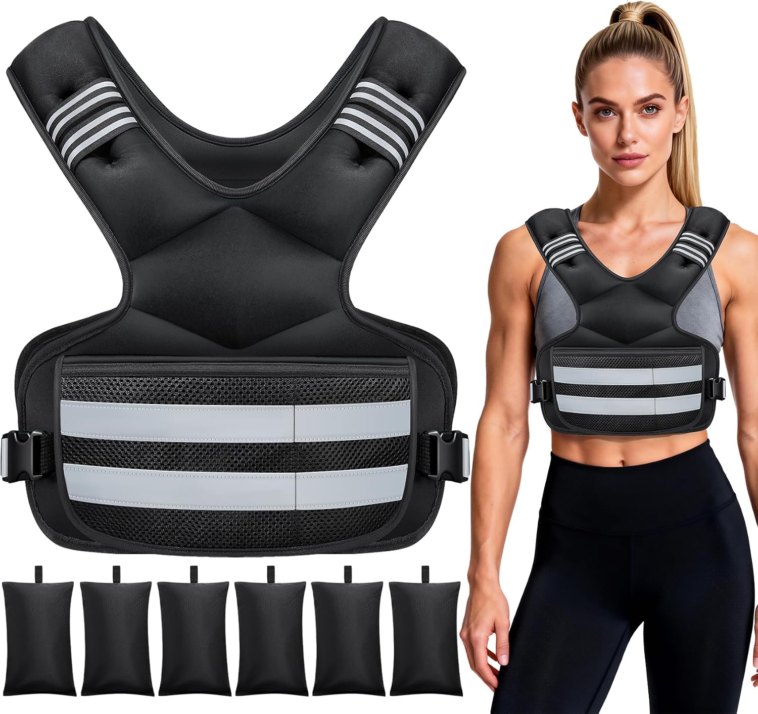 Detalle de Adjustable Weighted Vest, 11–18 lb