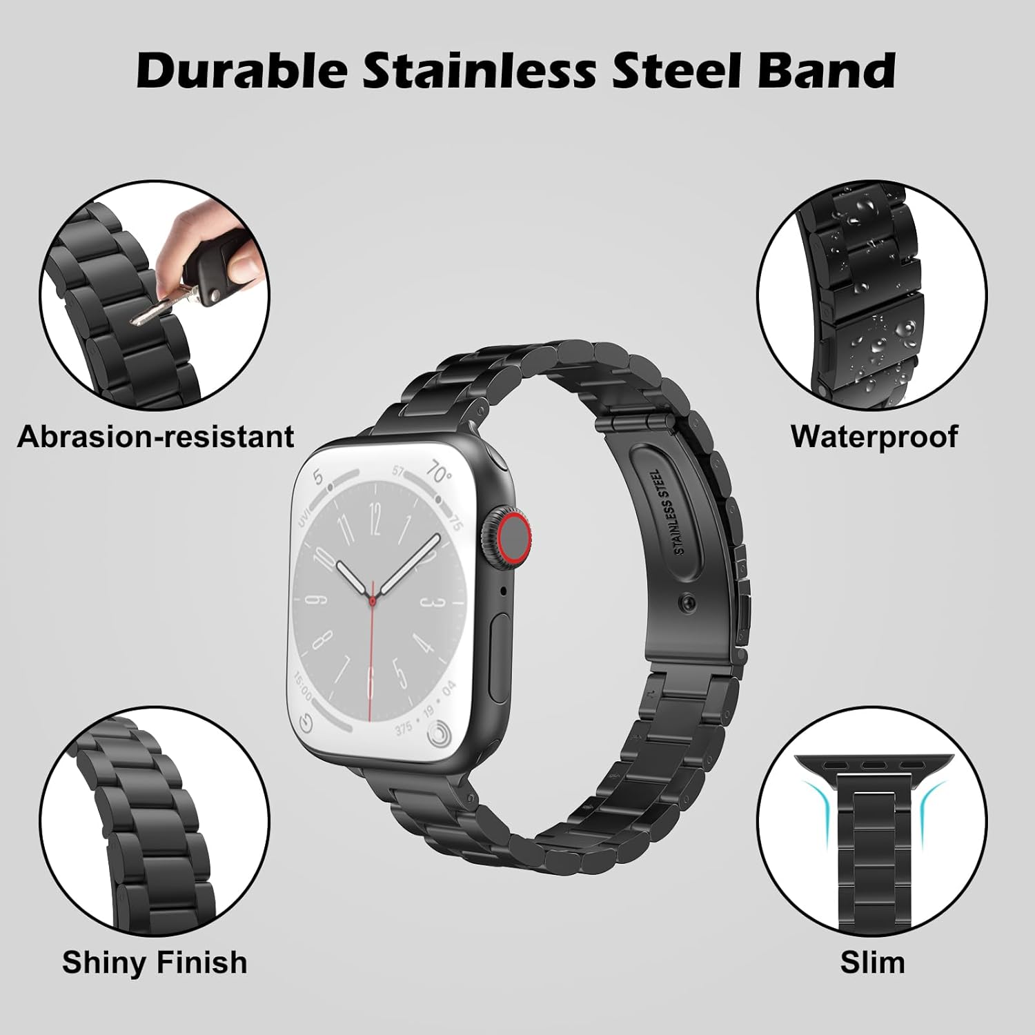Thumbnail 2 de MoKo Thin Band Stainless Steel 49mm Apple Watch strap