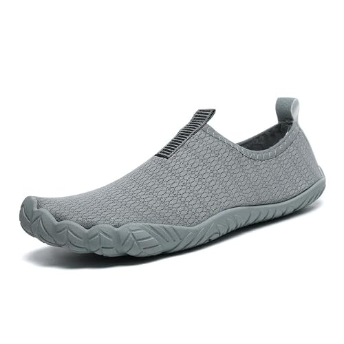 Detalle de Ziitop Unisex Zapatos Descalzos Barefoot para Playa y Actividades Acuáticas – Gris 43EU