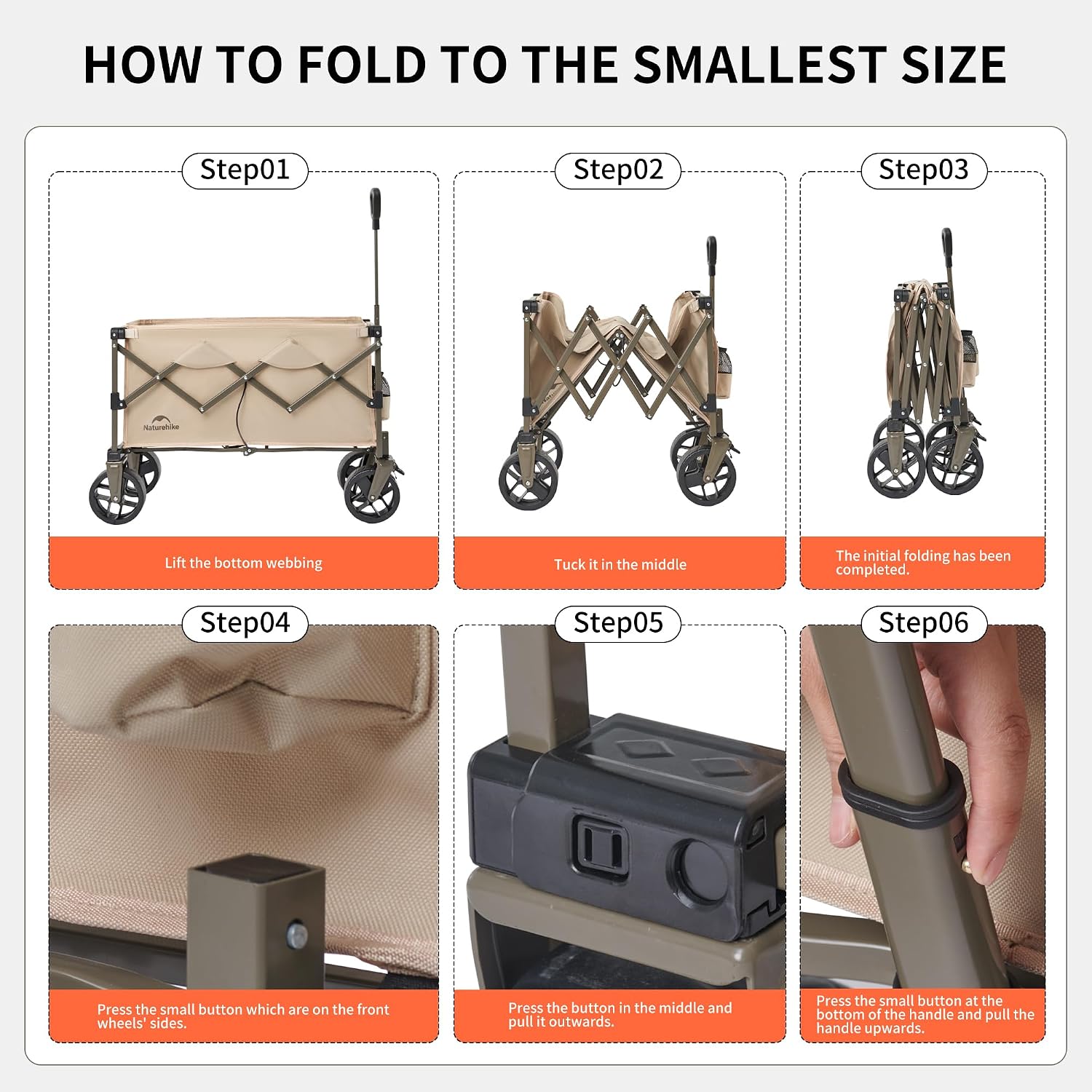 Thumbnail 5 de Naturehike Chariot à Main Pliable – Capacité 120 kg et 70 L, idéal camping et shopping
