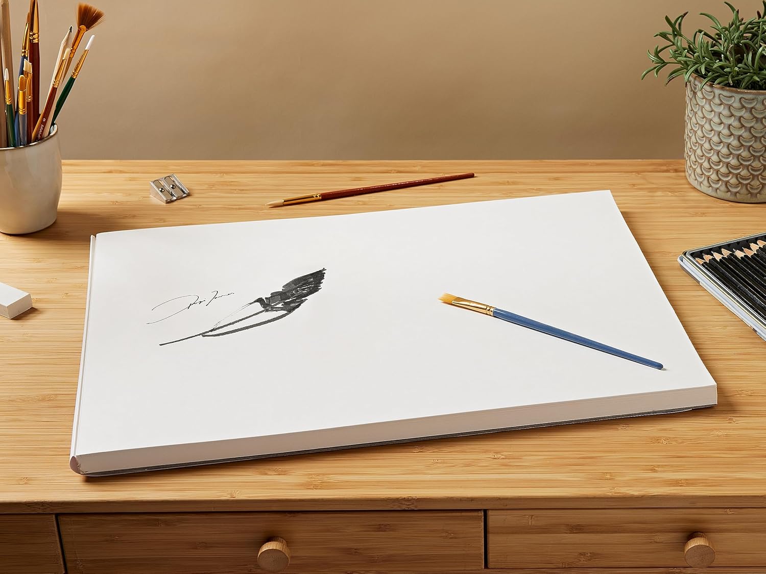 Thumbnail 1 de Bloc à dessin Canson Imagine A3 – 50 feuilles 220 g, blanc naturel