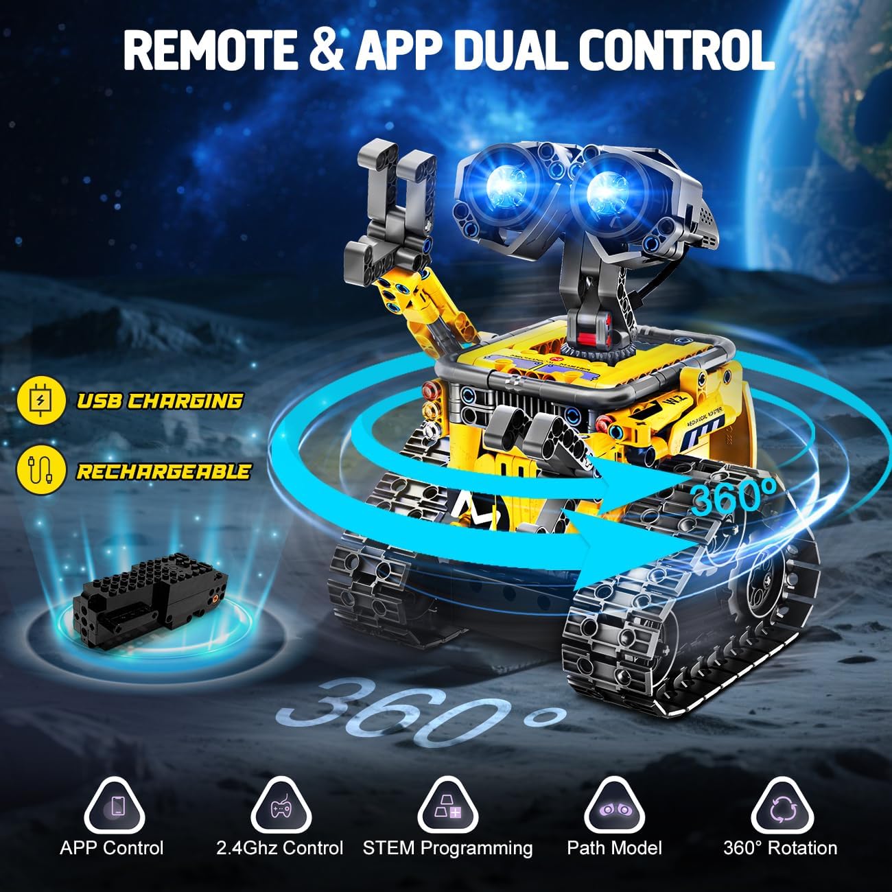 Thumbnail 2 de HiWEEGO Roboter Bausatz 5-in-1 520 Stück