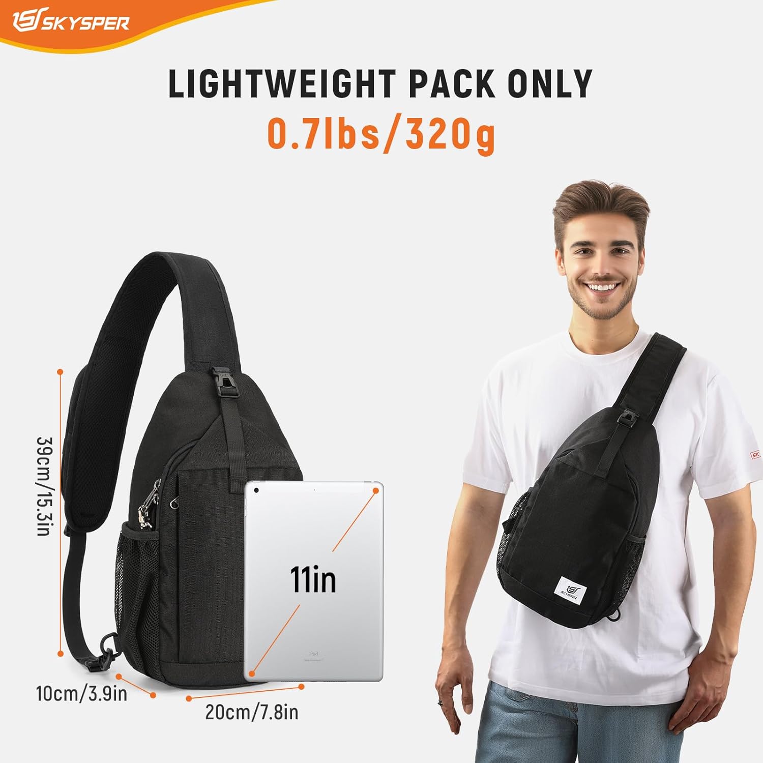 Detalle 2 de SKYSPER Sling Bag RFID Cross Body 11-inch