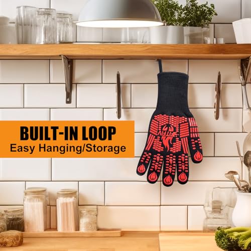 Thumbnail 6 de FITFIV BBQ Gloves: 1472°F Heat Resistant Oven Mitts with Silicone Grip