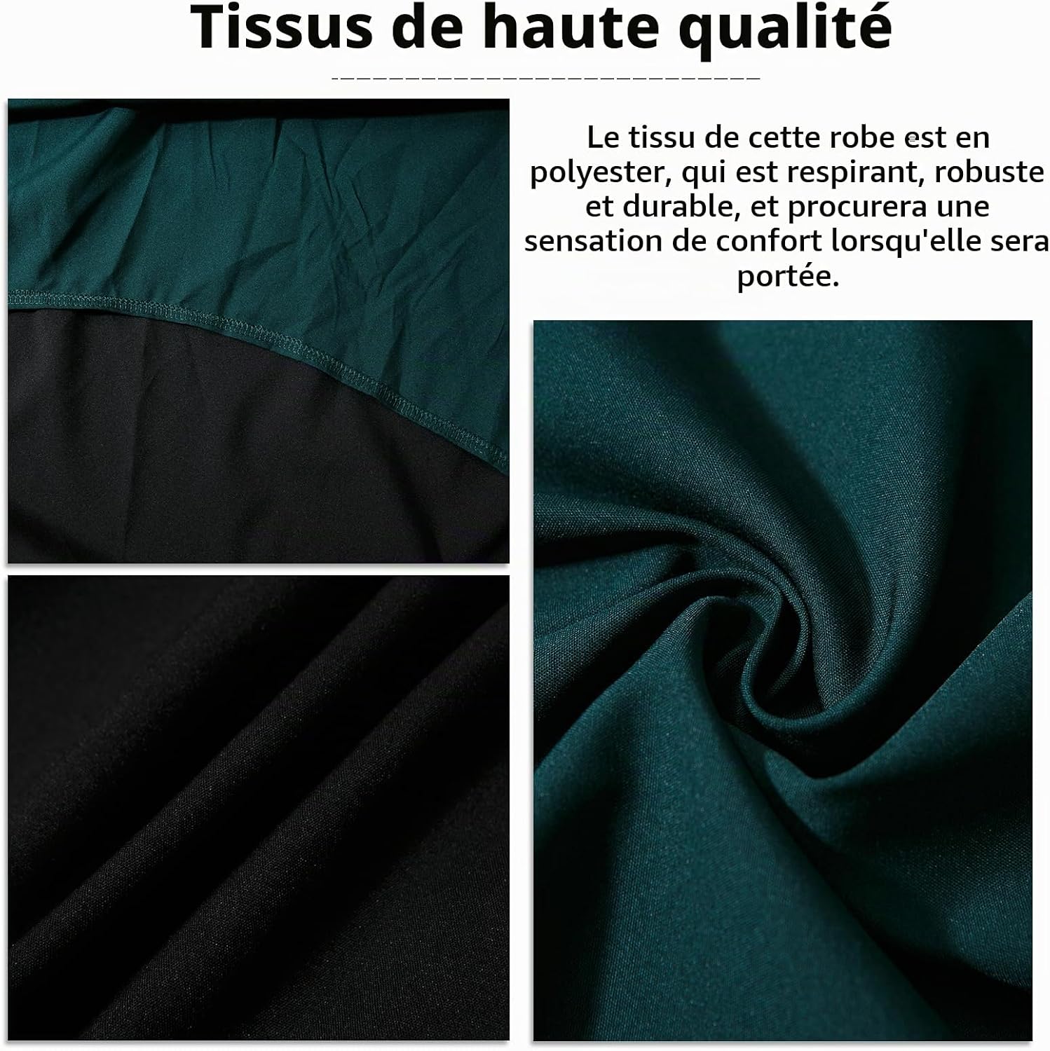 Detalle 2 de CNVAUIE Renaissancekostuum voor dames, middeleeuwse maxi-jurk met trompetmouwen