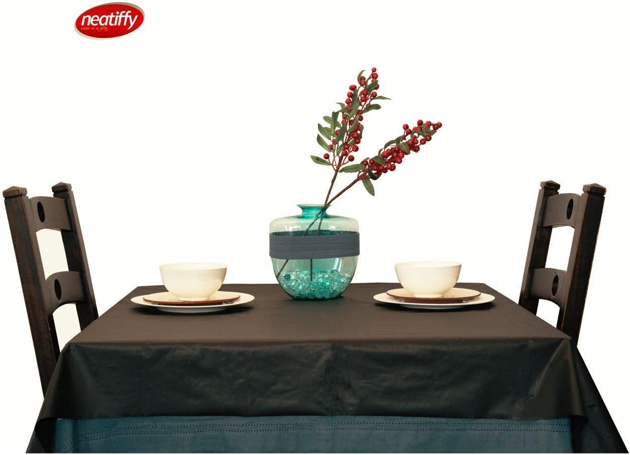 Thumbnail 5 de Neatiffy 54 x 108 Inch 6 Pack Black Plastic Tablecloths