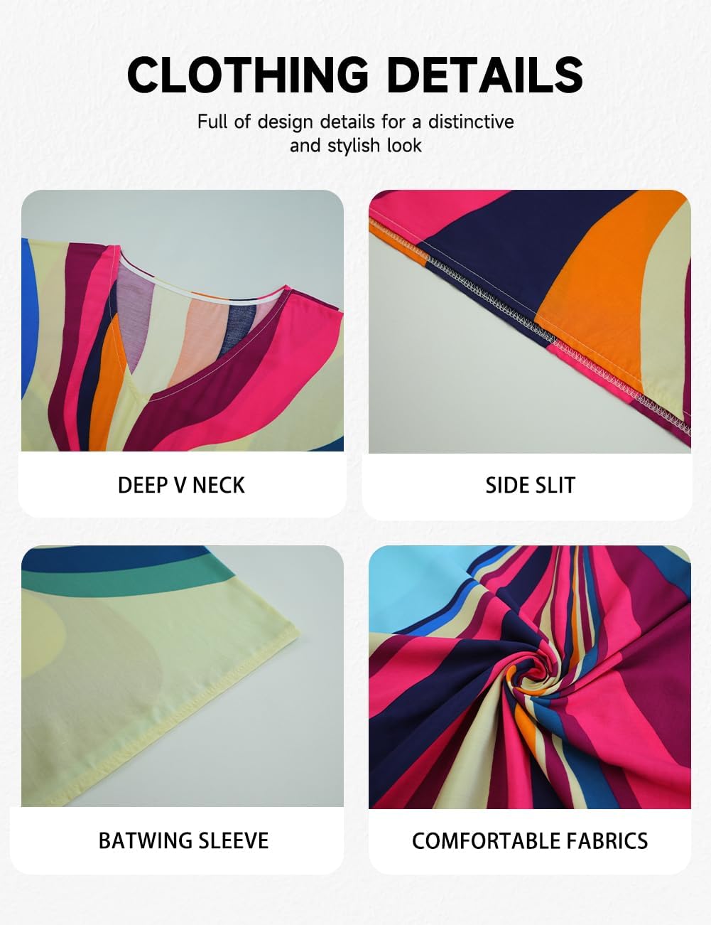 Thumbnail 3 de Women’s loose colourful beach cover-up kaftan dress (plus size) – Bsubseach